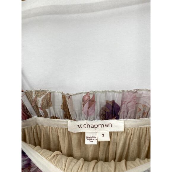 V. Chapman 2 Geranium Rose Smocked Ruffle Floral Maxi Dress - Picture 4 of 7